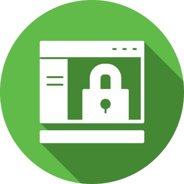 Kabartma Gölgesini Kilitle, Vektör İllüstrasyonu