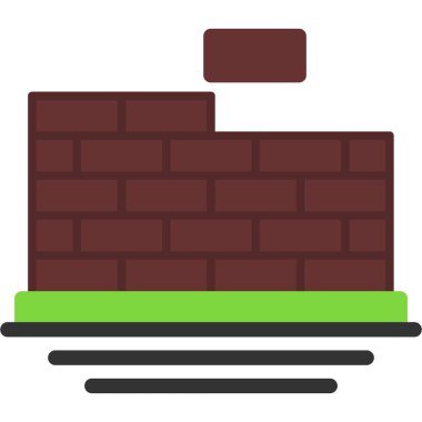 tuğla yapı simgesi, basit tasarım