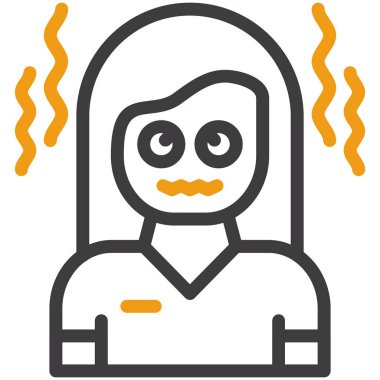 Kadın. Web simgesi basit illüstrasyon