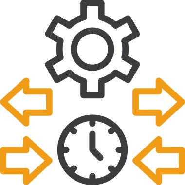 dişli ayarları simgesi, vektör illüstrasyonu