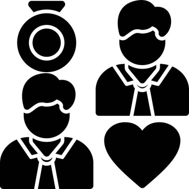 Aşk. Web simgesi basit illüstrasyon