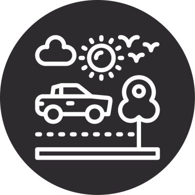 araba park simgesi vektör illüstrasyon