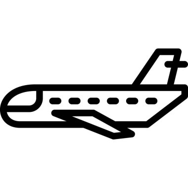uçak ikonu vektör illüstrasyonu