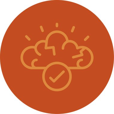 Bulut. Web simgesi basit illüstrasyon