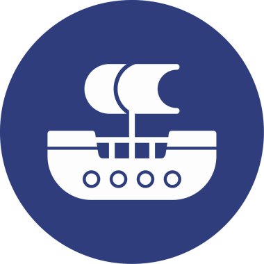 Tekne simgesinin vektör illüstrasyonu