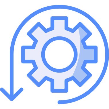 dişli ayarlama simgesi vektör çizimi çizimi