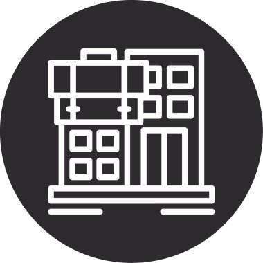 Modern yapı simgesinin vektör illüstrasyonu