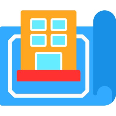 Otelde. Web simgesi basit illüstrasyon