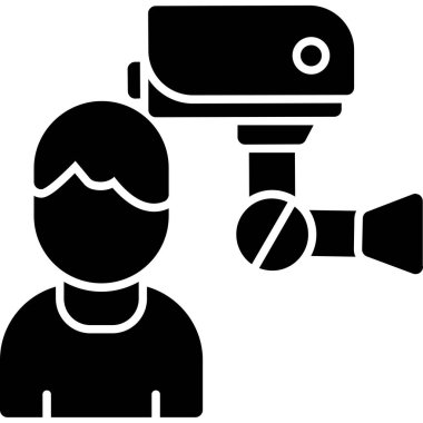 kamera adam simgesi katı stil