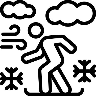 Kış hava durumu simgesi ana hatlarıyla