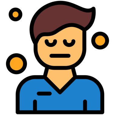 Man avatar simgesi vektör illüstrasyonu