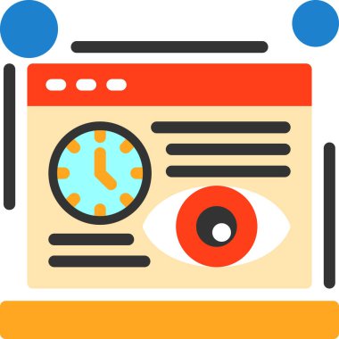 Alarm saat simgesi düz biçimli