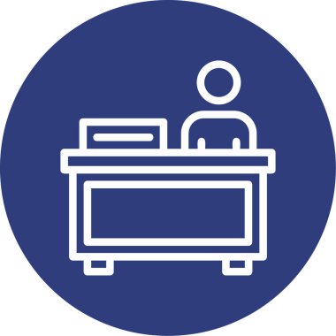 Ofis simgesinin vektör illüstrasyonu