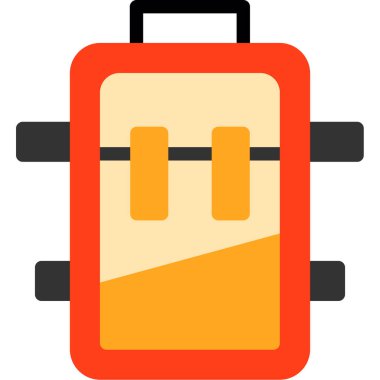 Sırt çantası seyahat simgesi - taslak biçimi