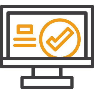 Bilgisayar ekranı. Basit resimleme