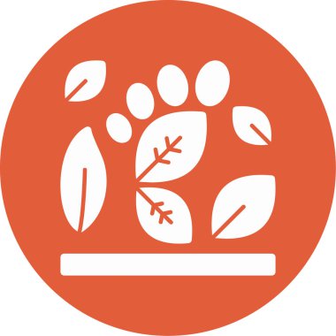 Hayvan baskısı ikonu. vektör illüstrasyonu