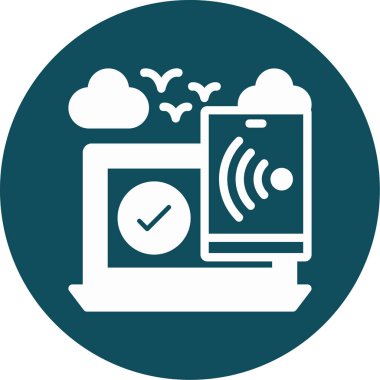 Şeffaf bir arkaplanda kablosuz vektör çizimi. Birinci kalite semboller. Konsept ve grafik tasarımı için simgeler.