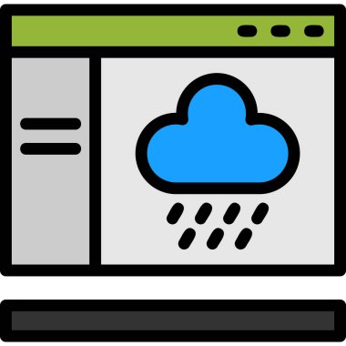 bulut depolama vektörü simgesi basit