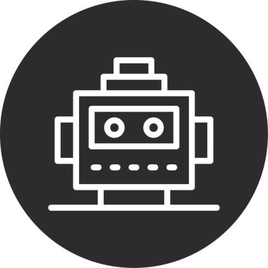 Robot simgesinin vektör illüstrasyonu