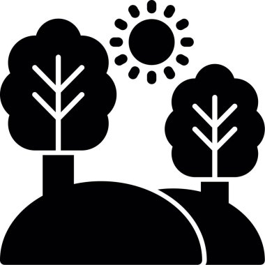 Ağaç. Web simgesi basit illüstrasyon