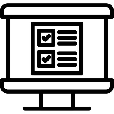 Kontrol listesi. Web simgesi basit illüstrasyon