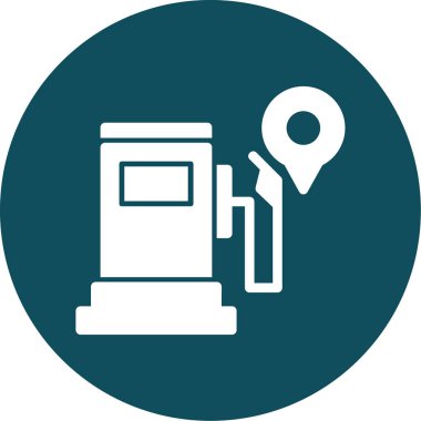 Benzin istasyonu simgesinin vektör illüstrasyonu