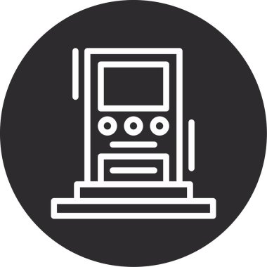 Vektör atm makinesi simgesini