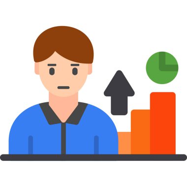 Dizüstü bilgisayarı ve hesap makinesi vektör çizimine sahip iş adamı