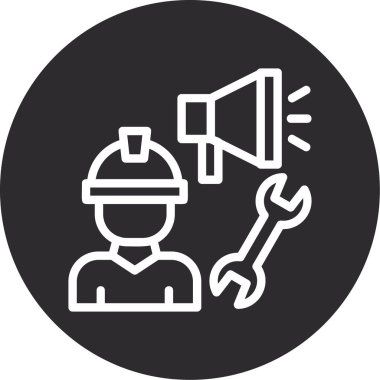 Bir yapıcı simgesinin vektör illüstrasyonu