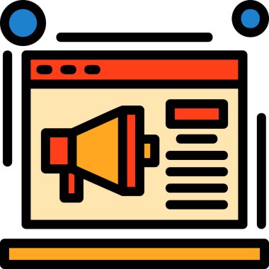 Pazarlama reklam ikonu