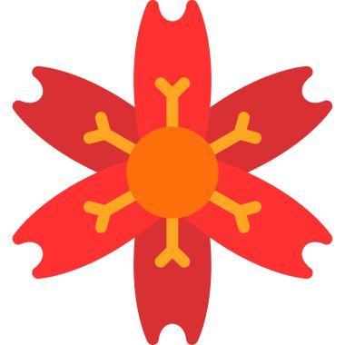 Çiçek. Web simgesi basit illüstrasyon