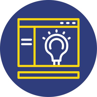 Bir fikrim var. Web simgesi basit illüstrasyon