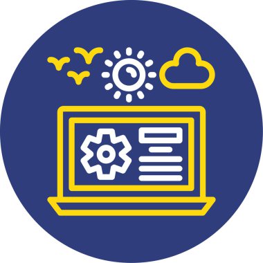 bilgisayar simgesi vektör illüstrasyonu