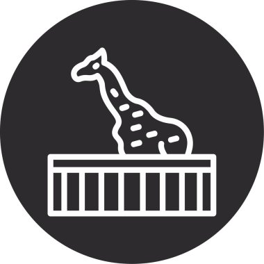 Bir zebra simgesinin vektör çizimi