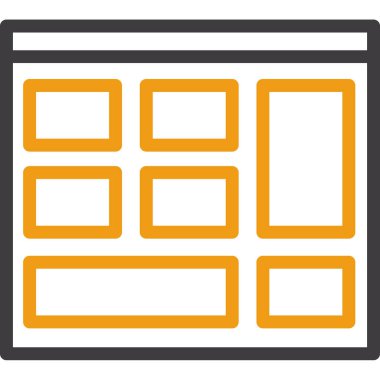 tarayıcı pencere vektör çizgisi simgesi