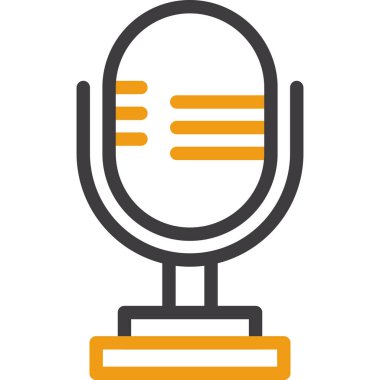 podcast mikrofon vektör simgesi