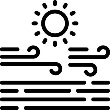 Güneş. Web simgesi basit illüstrasyon