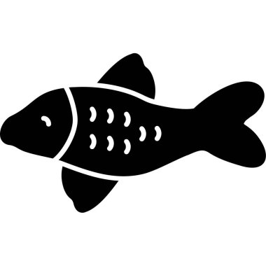 Balık simgesi, basit vektör çizim