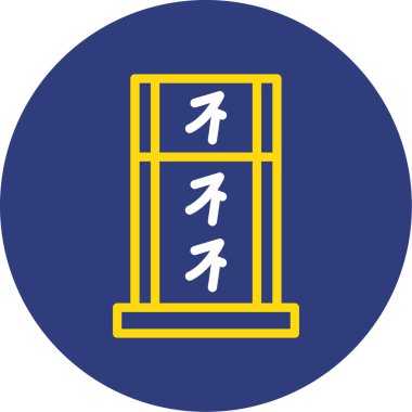 Japon geleneksel ikonu. vektör illüstrasyonu