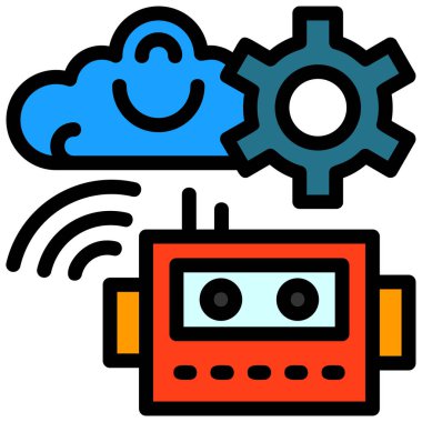 ağ bulut hesaplama simgesi - taslak biçimi