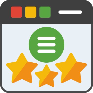 derecelendirme web simgesi, basit tasarım illüstrasyonu