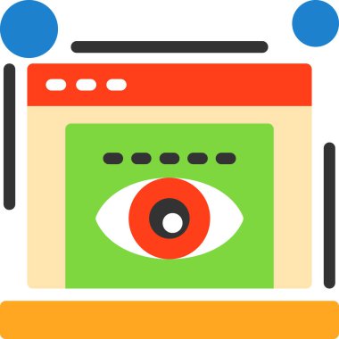 Göz. Web simgesi basit illüstrasyon