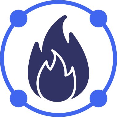 Şenlik ateşi alev simgesi - taslak biçimi