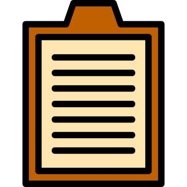 Kağıt simgesi olan pano, basit tasarım