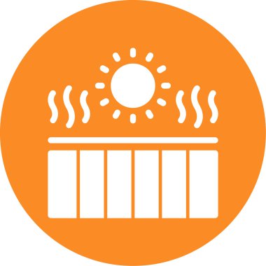 Güneş simgesinin vektör çizimi