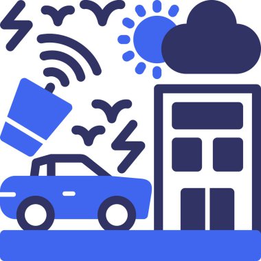 - Araba. Web simgesi basit illüstrasyon