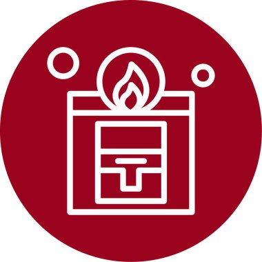 vektör ateş simgesi, vektör illüstrasyonu