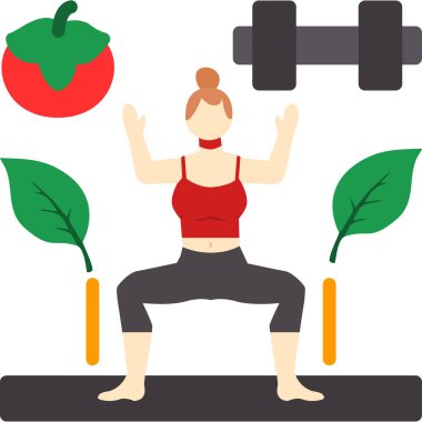 Kadın spor yapıyor, sağlıklı bir yaşam tarzı var.