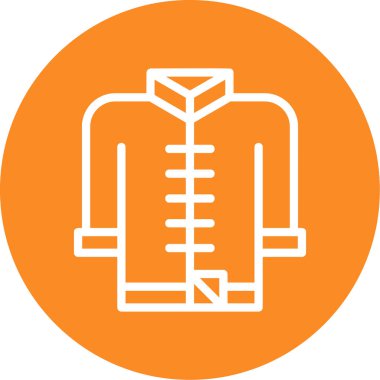 Ceket simgesinin vektör illüstrasyonu