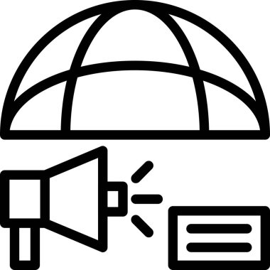 Konuşmacı. Web simgesi basit illüstrasyon